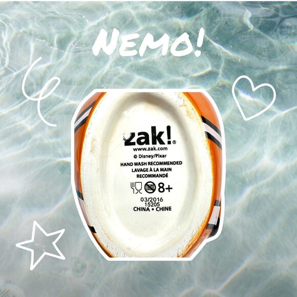 Zak Disney Pixar 3D Finding Nemo Coffee Mug Orange Clown Fish Sculptured - Picture 9 of 16